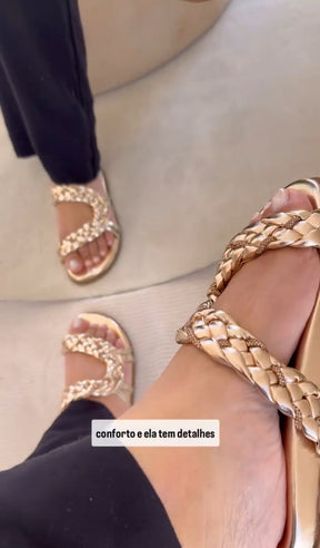 Sandália Dourada - Zafira