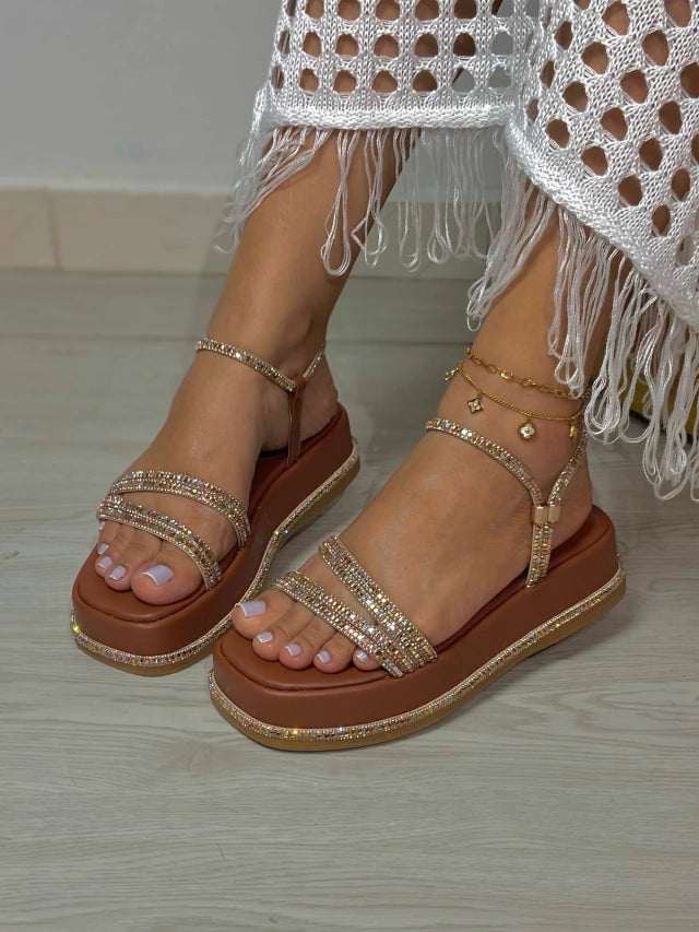Sandália Zafira Strass